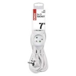 Prodlužovací kabel – 3 zásuvky, 7m, bílý