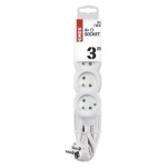Prodlužovací kabel – 4 zásuvky, 3m, bílý
