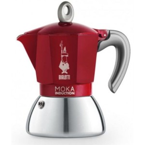 Bialetti MOKA INDUCTION ČERVENÁ 4 ŠÁLKY