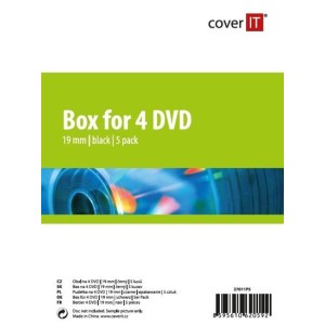 COVER IT 4 DVD 19mm černý 5ks/bal
