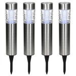 Koopman, Set 4 ks solárních LED lamp ProGarden 39 cm, nerez