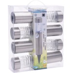 Koopman, Set 4 ks solárních LED lamp ProGarden 39 cm, nerez