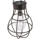 Koopman, Solární závěsná LED lampa ŽÁROVKA průměr 18,5 cm, výška 27 cm