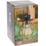 Koopman, Solární závěsná LED lampa ŽÁROVKA průměr 18,5 cm, výška 27 cm