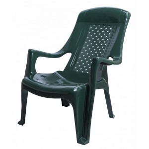 Mega Plast, plastová židle Club, rozměr 85 x 60 cm, výška 81 cm, tmavě zelená