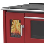 ALFA PLAM, sporák ALFA 85G ECO, 8,31 kW, pravý, červený