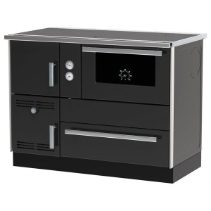 ALFA PLAM, sporák ALFA TERM 35 s výměníkem, 32 kW, pravý, antracit