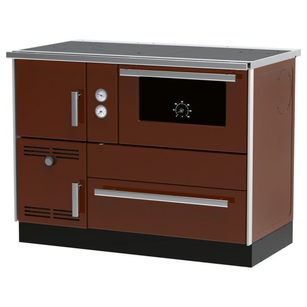 ALFA PLAM, sporák ALFA TERM 35 s výměníkem, 32 kW, pravý, hnědý