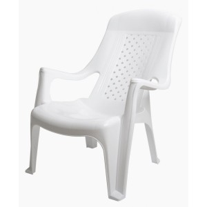 Mega Plast, plastová židle Club, rozměr 85 x 60 cm, výška 81 cm, bílá