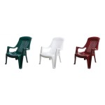 Mega Plast, plastová židle Club, rozměr 85 x 60 cm, výška 81 cm, bordó