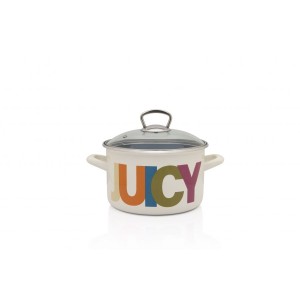 Metalac Juicy_Tasty, hluboký smaltovaný hrnec Standard s poklicí 20 cm, 4 l