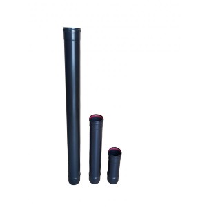 Žemini, Roura kouřovodu s těsněním, průměr 80 mm, délka 1 m, smaltovaná, černá (pro peletová kamna)
