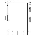 ALFA PLAM, sporák INOX 75, teplovzdušný 6 kW, pravý, černý