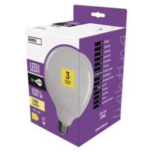 LED žárovka Filament G125 11W E27 teplá bílá